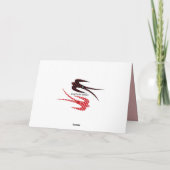 Fatatin Colorful Summer Birds Wirbel Wedding Card (Rückseite)