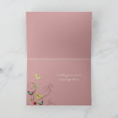 Fatatin Colorful Summer Birds Wirbel Wedding Card (Innenseite)