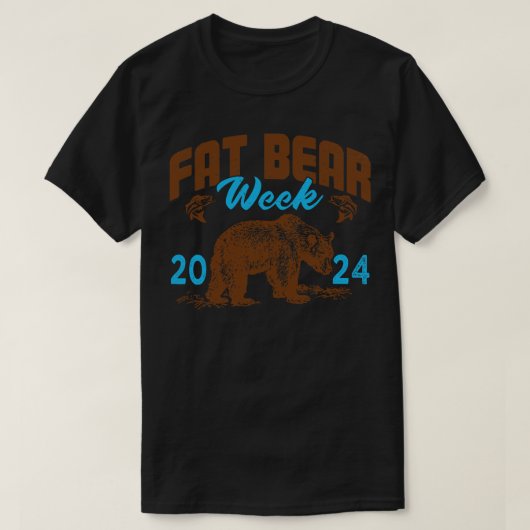 Fatbear Week 2024 Funny Bear T-Shirt (Design vorne)