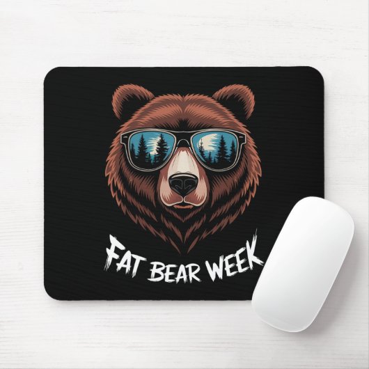Fatbear Week Retro Bärensmuschel Naturliebhaber Mousepad (Mit Mouse)