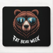 Fatbear Week Retro Bärensmuschel Naturliebhaber Mousepad (Vorne)