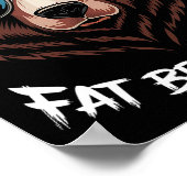 Fatbear Week Retro Bärensmuschel Naturliebhaber Poster (Ecke)