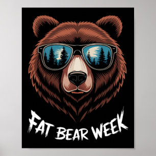 Fatbear Week Retro Bärensmuschel Naturliebhaber Poster
