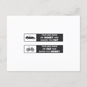 Fatbike Das hier läuft auf dem Money Biker Bike Fa Postkarte