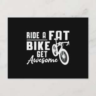 Fatbike fahren ein Fatbike bekommen Awesome Biker Postkarte