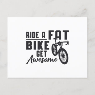 Fatbike fahren ein Fatbike bekommen Awesome Biker  Postkarte