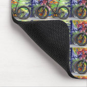 Fatbike und Flammen Mousepad (Ecke)