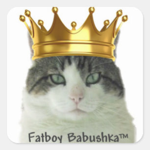 Fatboy Babushka "KING" Quadratischer Aufkleber
