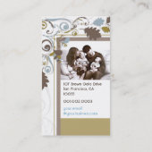 Fatfal Herbst Herbstlaub Wirbel Visitenkarte (Rückseite)