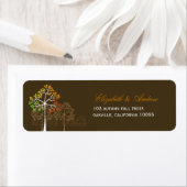 Fatfatin Herbst Trees Brown Address Labels (Insitu)