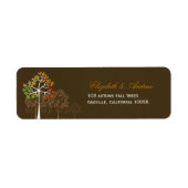 Fatfatin Herbst Trees Brown Address Labels (Vorne)