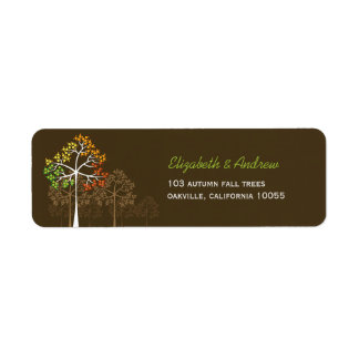 Fatfatin Herbst Trees Brown Address Labels