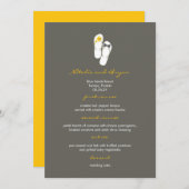Fatfatin Hibiskus Flip Flops Wedding Menu Card Menükarte (Vorne/Hinten)
