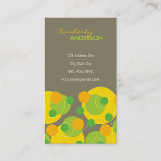 Fatfatin Retro Citrus Dots Groovy Fun Visitenkarte