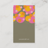 fatfatin Retro saftiges Rosa punktiert Groovy Visitenkarte (Rückseite)