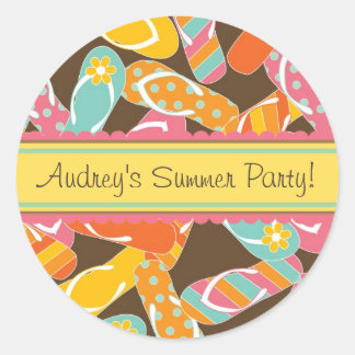 Fatfatin Summer Flip Flops Party Sticker