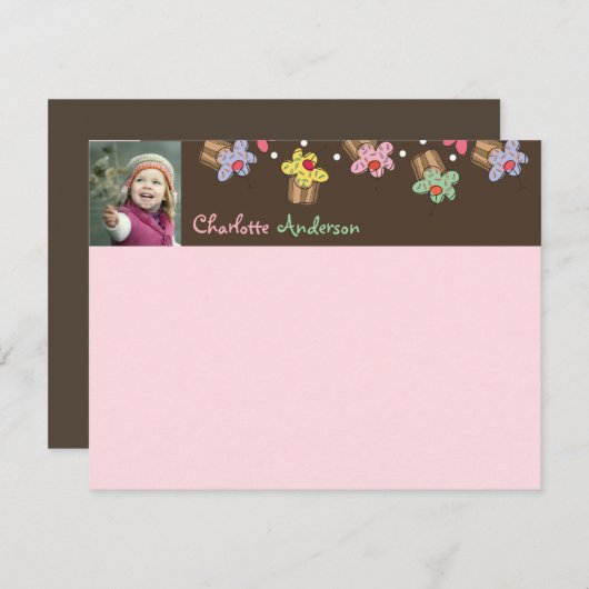 Fatfatin Sweet Cherry Cupcakes Dankeschön Mitteilungskarte (Vorne/Hinten)