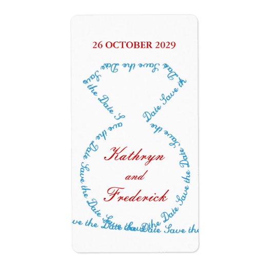 fatfatin tiff-Diamant-Ring-Save the Date Aufkleber (Vorne)