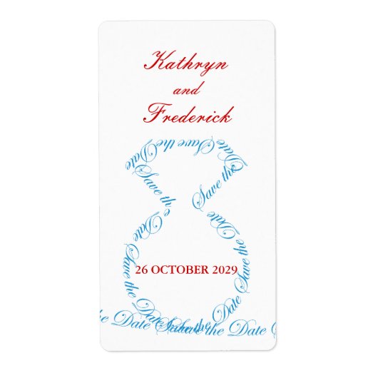 fatfatin Tiff Diamond Ring 2 Save the Date Labels (Vorne)