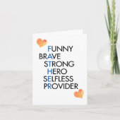 Father Acronym Happy Vatertag Grußkarte Karte (Vorderseite)