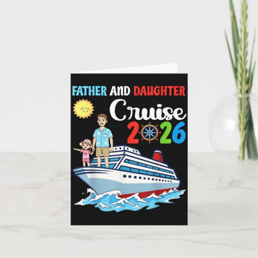 Father &amp; Daughter Cruise 2026 Family Vacation  Karte (Vorderseite)