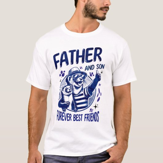 Father and Son Best Friends T-Shirt (Vorderseite)