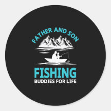 Father and Son Fishing Buddies for Life Sticker