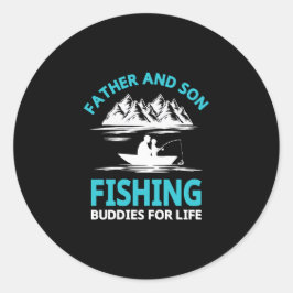 Father and Son Fishing Buddies for Life Sticker