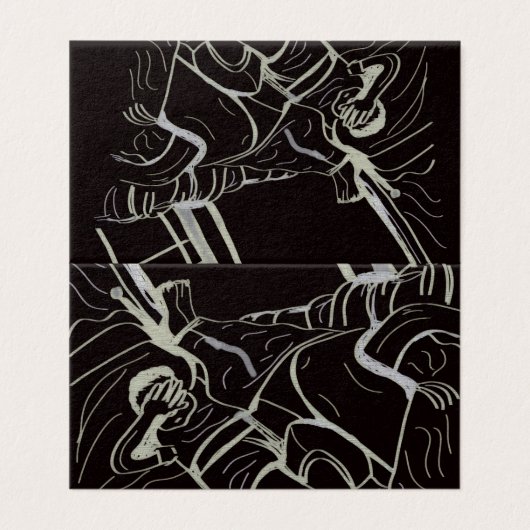 Father and Son Folded Card (Außenseite Aufgefaltet)