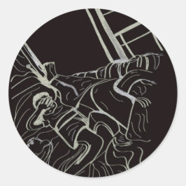 Father and Son Runder Aufkleber