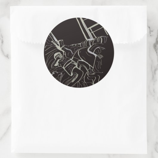 Father and Son Runder Aufkleber (Tasche)