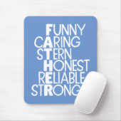 Father Attributes Crossword Art Mousepad (Mit Mouse)