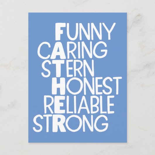 Father Attributes Crossword Art Postkarte (Vorderseite)