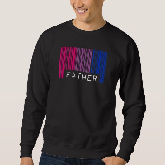 Father Barcode Bisexual Pride Flag Ästhetische Vat Sweatshirt (Vorderseite)