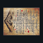 Father Birthday Geschenk | Brief an meinen Mann Ankündigungspostkarte<br><div class="desc">Es ist ein personalisiert perfektes Geschenk für ihn, deinen Vater, deinen Mann, deinen Freund. Es ist ideal Geschenke für alle Jahreszeiten. Diese Produkte eignen sich hervorragend für ein Picknick im Park, ein Snacken, ein Entspannen auf dem Sofa, eine Wanddekoration zum Zuhause oder als stilvolle Bettüberdecke. Weihnachtsgeschenk; Weihnachtsgeschenk St., Muttertag, Vatertag...</div>