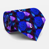 Father Blue Lila Rose Krawatte (Gerollt)