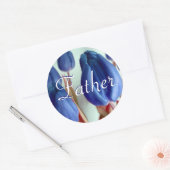 Father Blue Tulips Sticker (Umschlag)