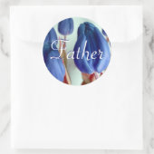 Father Blue Tulips Sticker (Tasche)