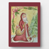 Father Christmas Art Decoration Plaque Fotoplatte (Vorderseite)