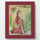 Father Christmas Art Decoration Plaque Fotoplatte (Vorderseite)