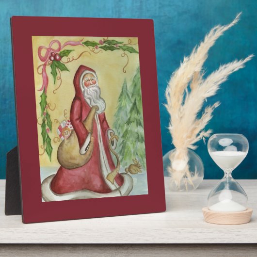 Father Christmas Art Decoration Plaque Fotoplatte (Seite)
