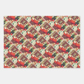 Father Christmas Blowing The Horn Geschenkpapier Set (Vorderseite 3)