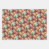 Father Christmas Blowing The Horn Geschenkpapier Set (Vorderseite 2)