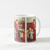 Father Christmas Blowing The Horn Kaffeetasse (VorderseiteRechts)