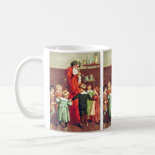Father Christmas Blowing The Horn Kaffeetasse (Links)