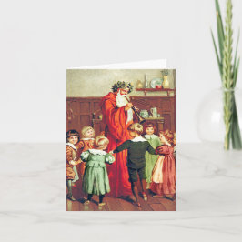 Father Christmas Blowing The Horn Karte