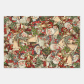 Father Christmas Collage Geschenkpapier Set (Vorderseite 2)