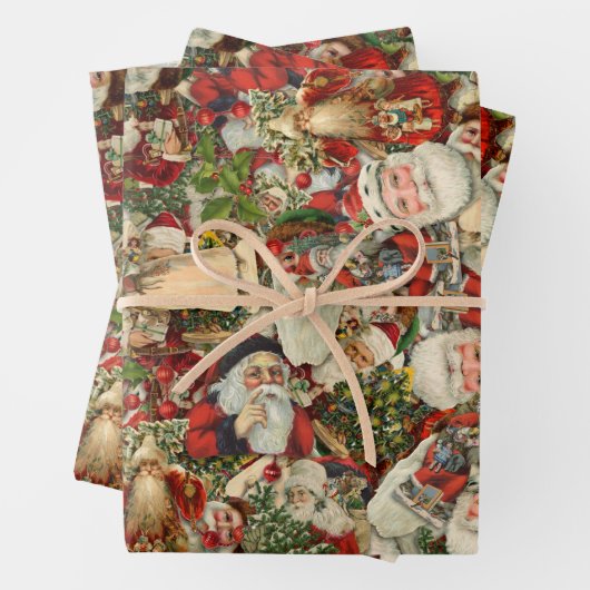 Father Christmas Collage  Geschenkpapier Set (Beispiel)