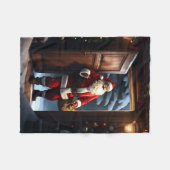 Father Christmas Fleece Blanket (Vorderseite (Horizontal))