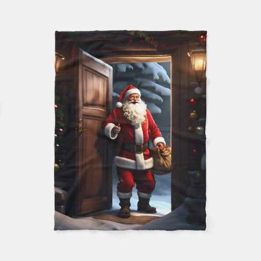 Father Christmas Fleece Blanket (Vorderseite)